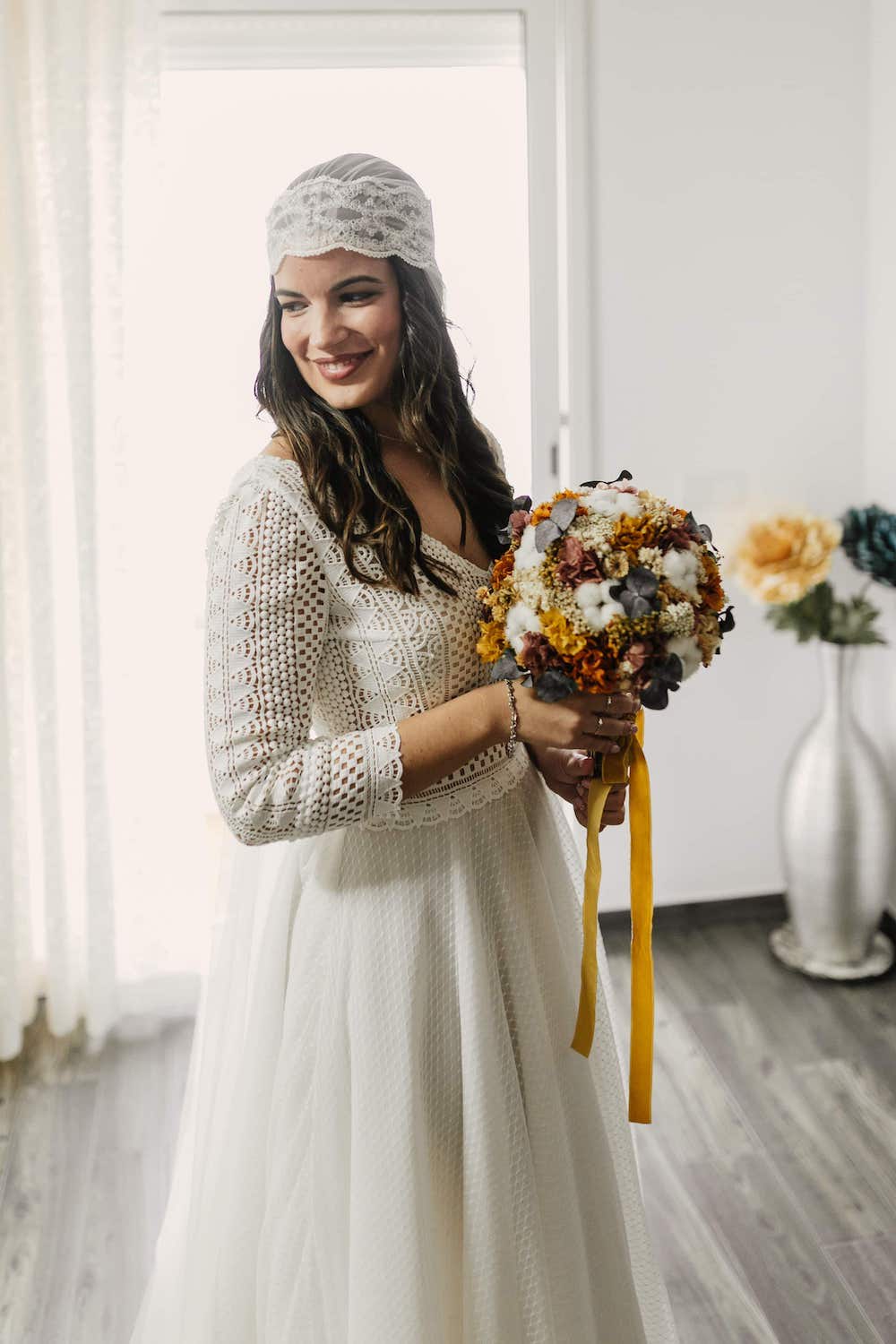 vestido novia hippie